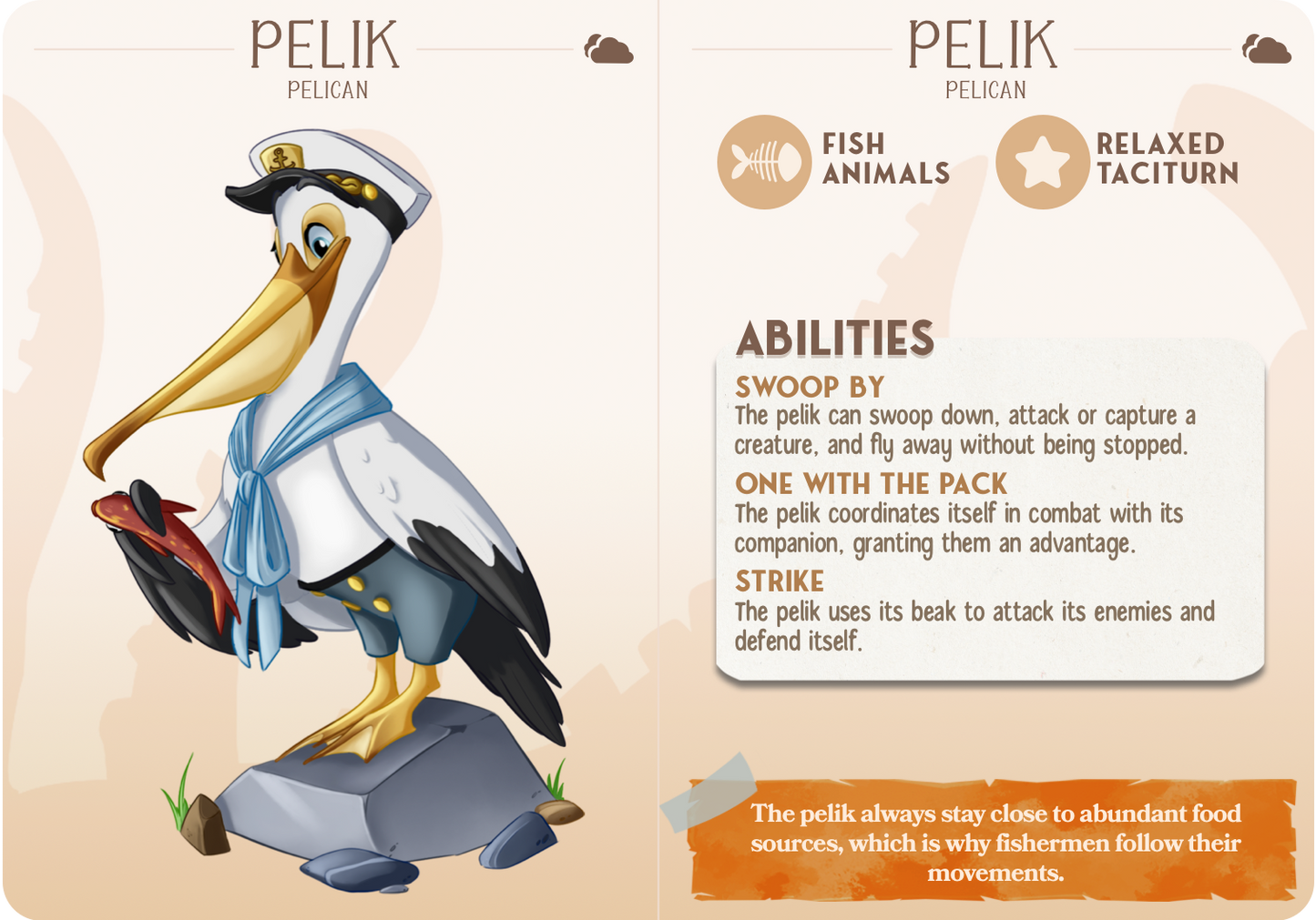 Pelik the Pelican - Companions - Flyers - For D&D Campaigns & Tabletop Games