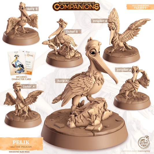 Pelik the Pelican - Companions - Flyers - For D&D Campaigns & Tabletop Games