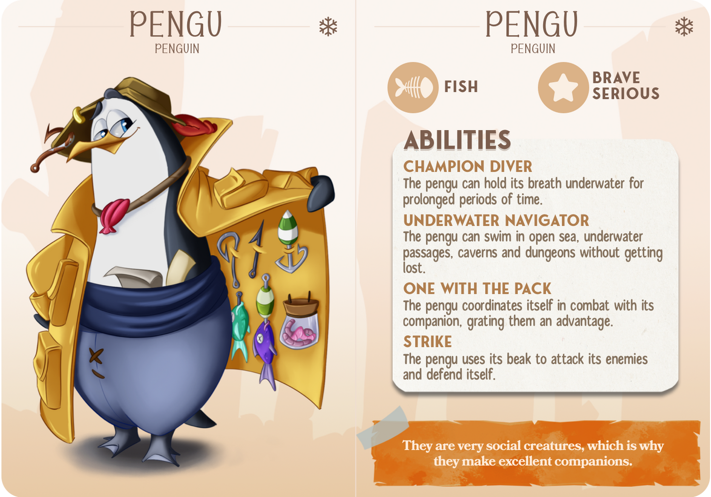 Pengu the Penguin - Companions - Polar - For D&D Campaigns & Tabletop Games