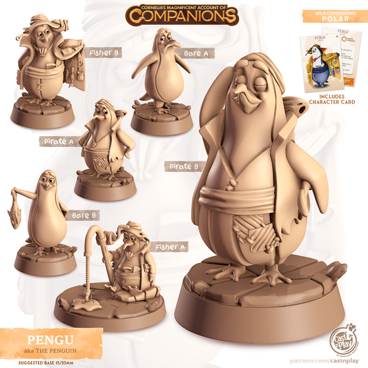 Pengu the Penguin - Companions - Polar - For D&D Campaigns & Tabletop Games