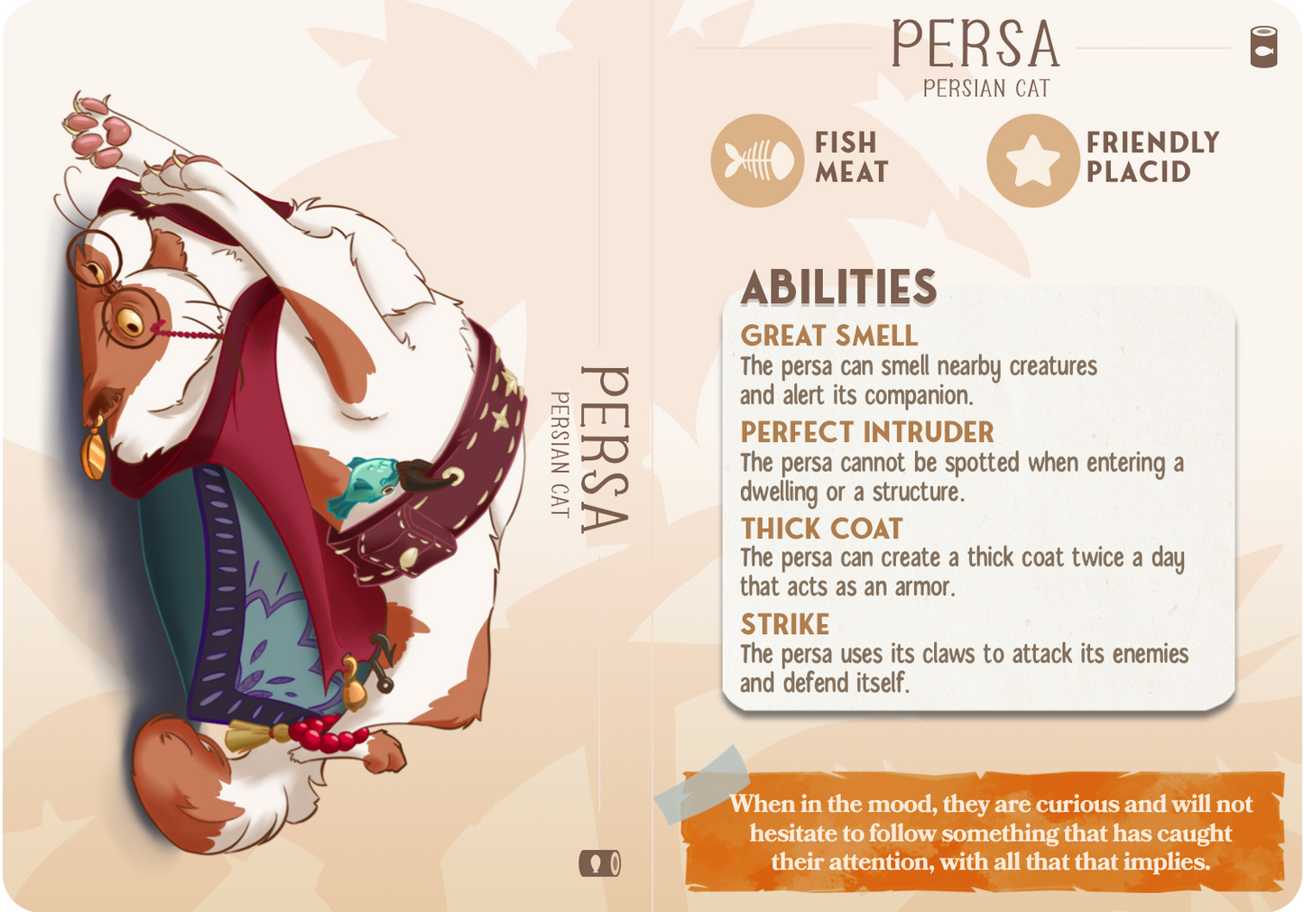 Persa the Persian - Companions - Cats - For D&D Campaigns & Tabletop Games