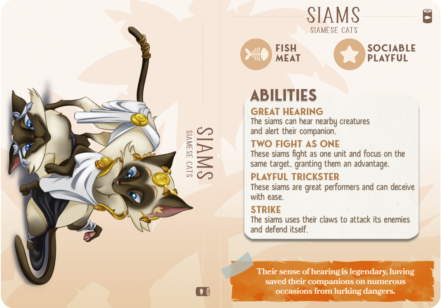 Siams the Siamese - Companions - Cats - For D&D Campaigns & Tabletop Games