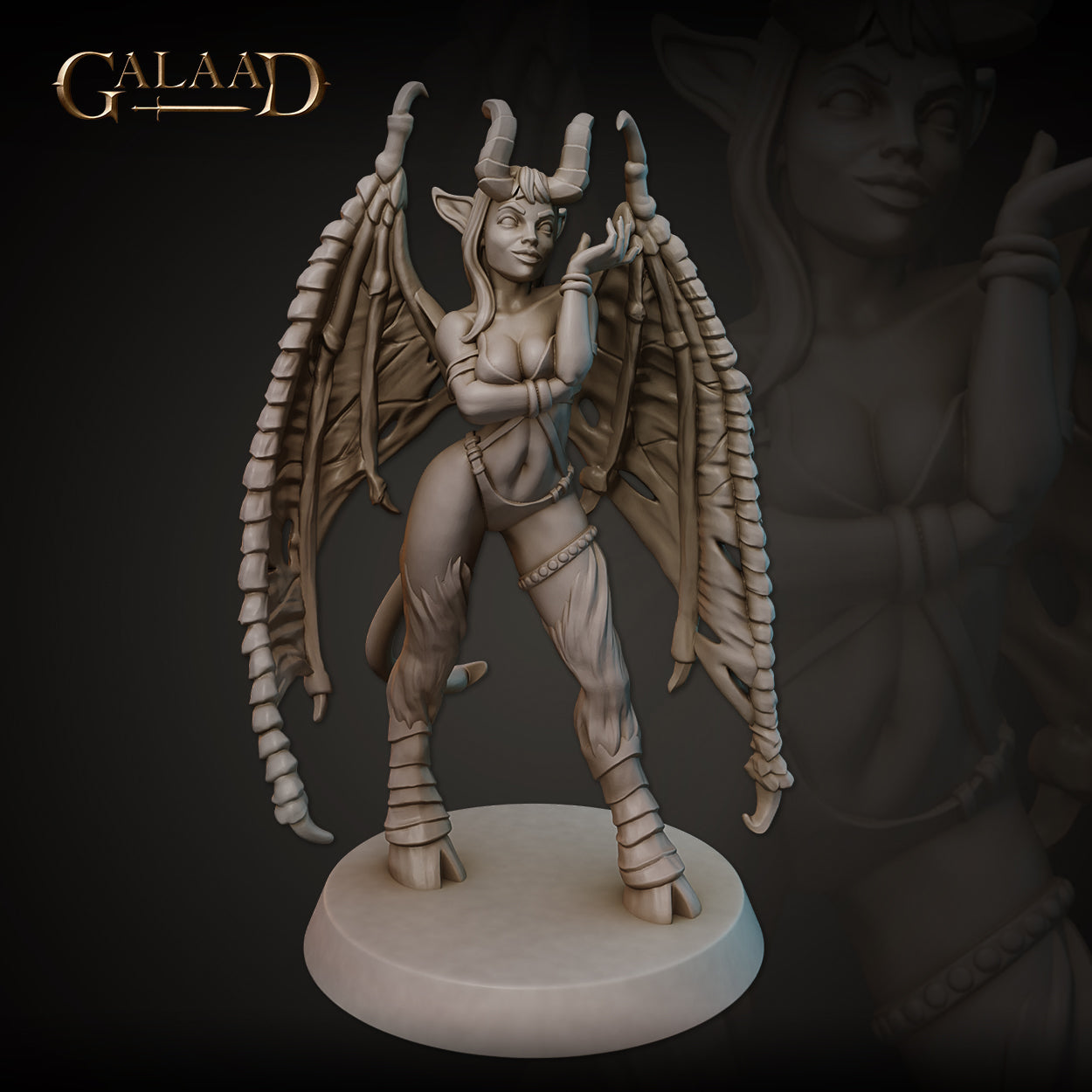 Succubus 01: 3D Resin Printed DnD (D&D) Pathfinder Miniatures