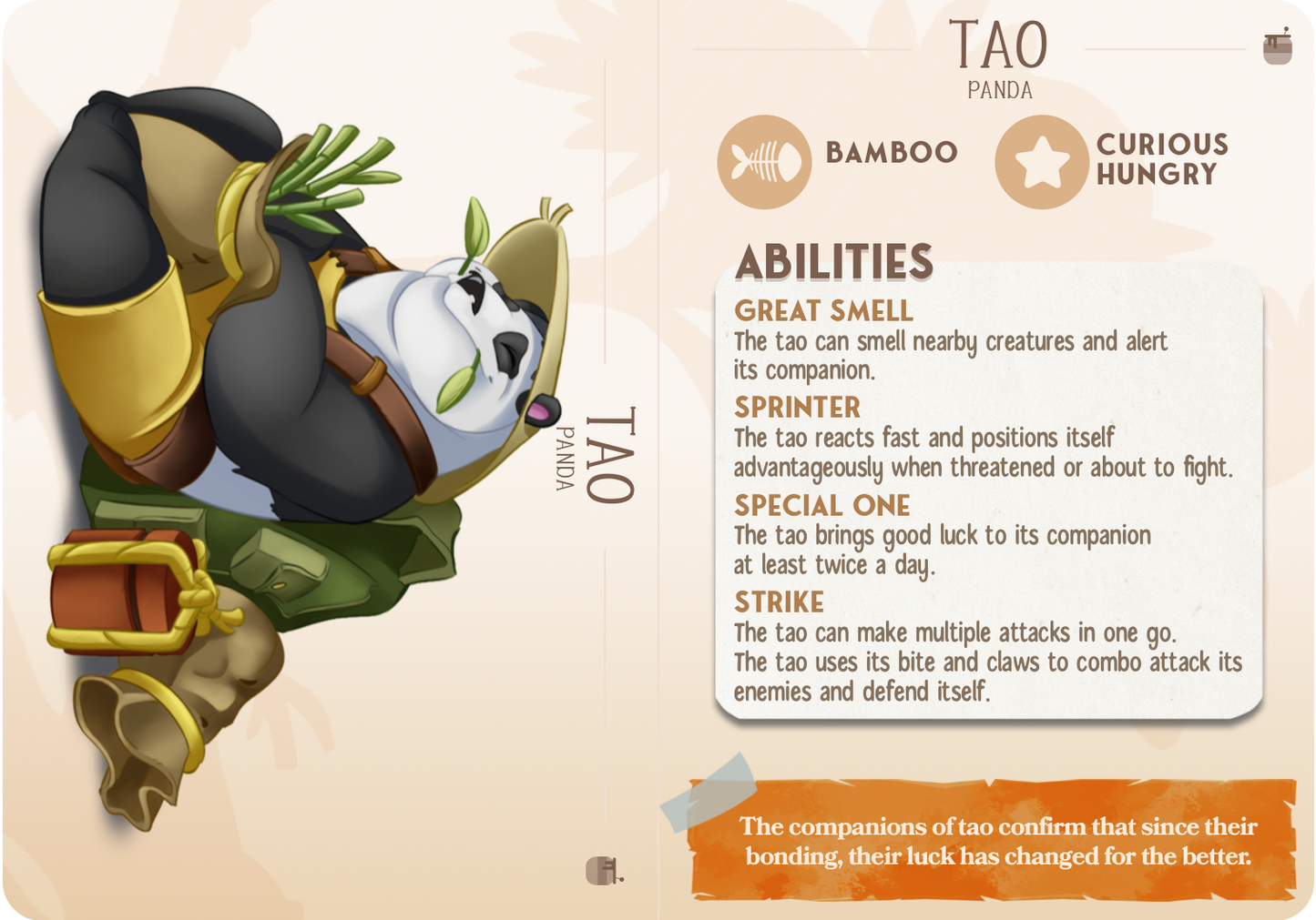 Tao the Panda - Companions - Bears - For D&D Campaigns & Tabletop Games