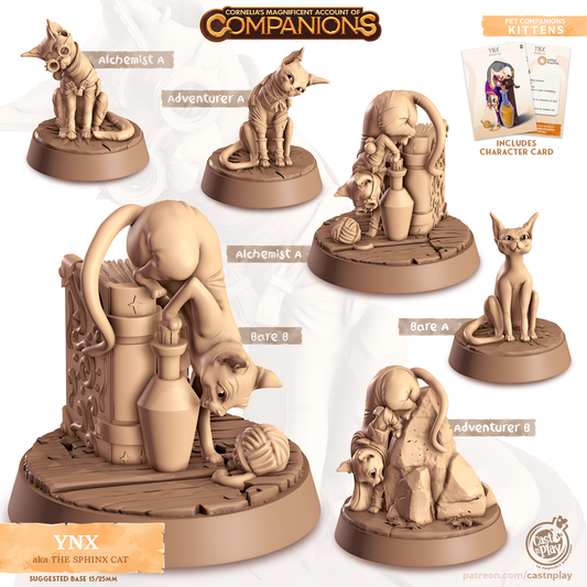 Ynx the Sphynx - Companions - Cats - For D&D Campaigns & Tabletop Games