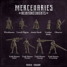 Trench Warband Reinforcements: Mercenaries - Trench Warband Miniatures | Compatible with Tabletop Wargames