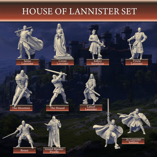 House Lannister Set - Game of Thrones | Compatible with Tabletop Wargames