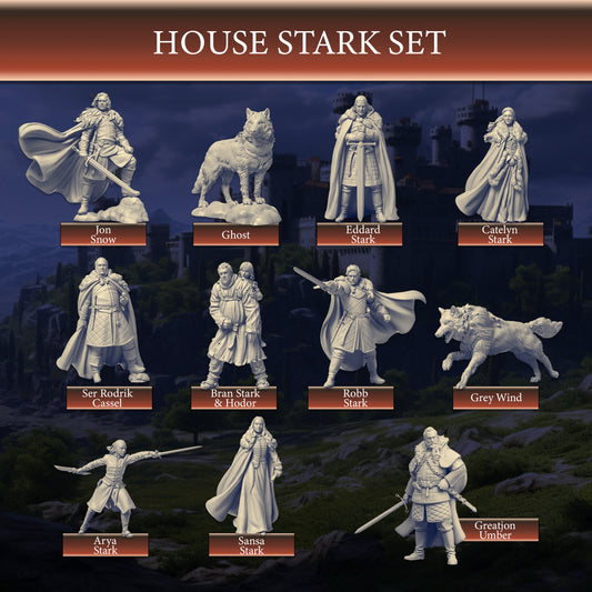 House Stark Set - Game of Thrones | Compatible with Tabletop Wargames