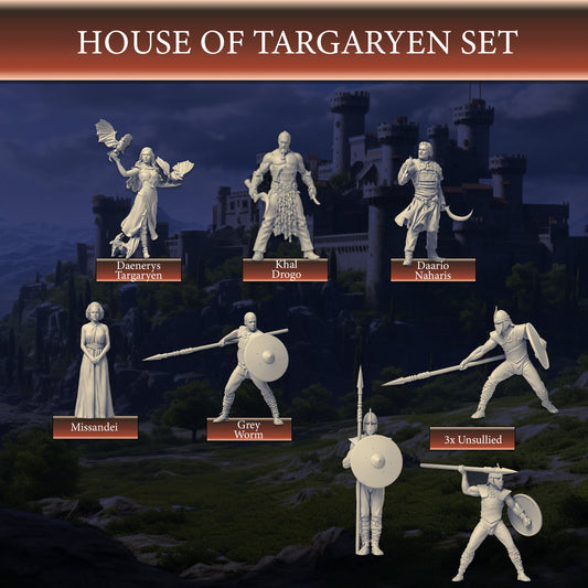 House of Targaryen Set - Game of Thrones | Compatible with Tabletop Wargames