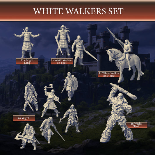 White Walkers Set - Game of Thrones | Compatible with Tabletop Wargames