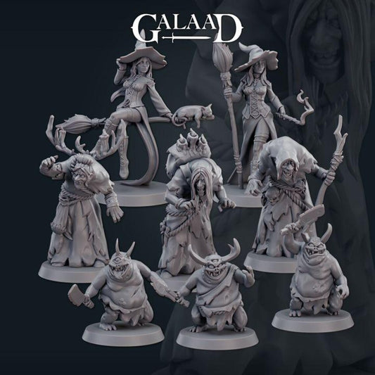 Witches & Little Monsters Swamp Coven Bundle: 3D Resin Printed DnD (D&D) Pathfinder Miniatures