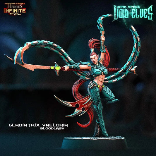 Gladiatrix Vaeloria Bloodlash – Elite Void Warrior for Tabletop Wargaming (32mm)