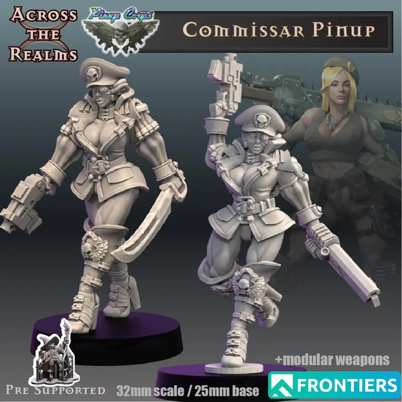 Commissar Pinup - Modular Female Commander