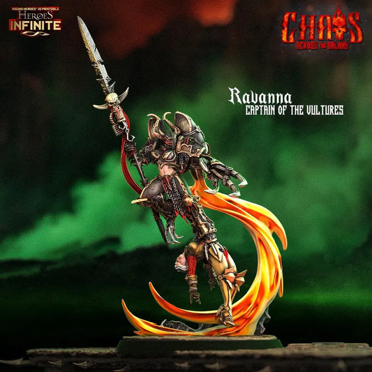 Ravanna Captain of the Vultures w/out Mask - Chaos Across the Galaxy | Compatible with Tabletop Wargames