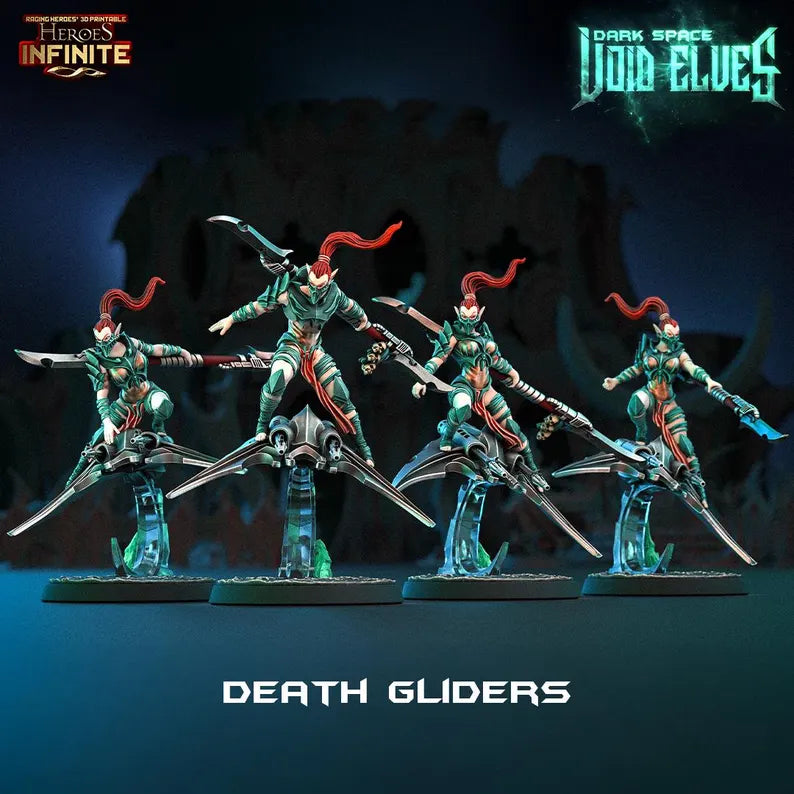 Dark Elf Death Gliders - 5-Man Unit (4 Troops & 1 Leader)