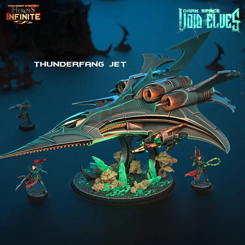 Dark Elf ThunderFang Jet – A Majestic Centerpiece of Power and Precision