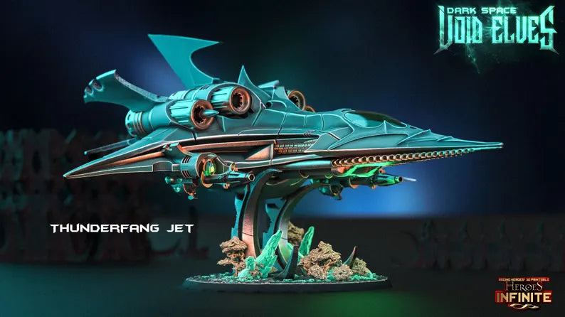 Dark Elf ThunderFang Jet – A Majestic Centerpiece of Power and Precision