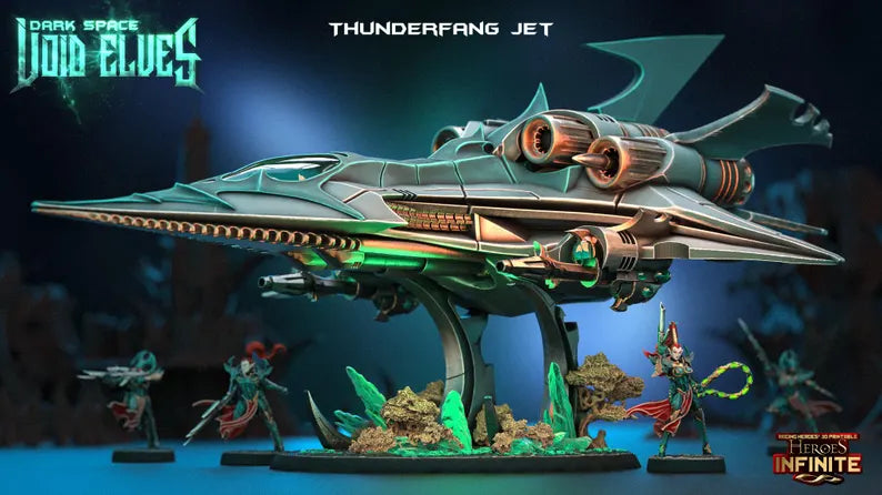 Dark Elf ThunderFang Jet – A Majestic Centerpiece of Power and Precision