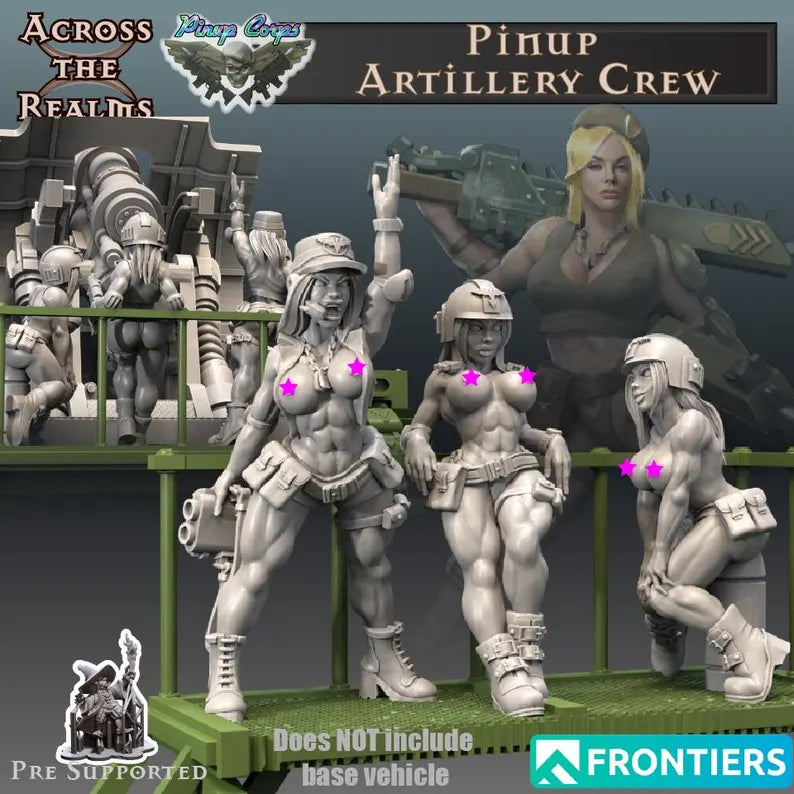 NSFW Pinup Artillery Crew - 3-Babe Squad