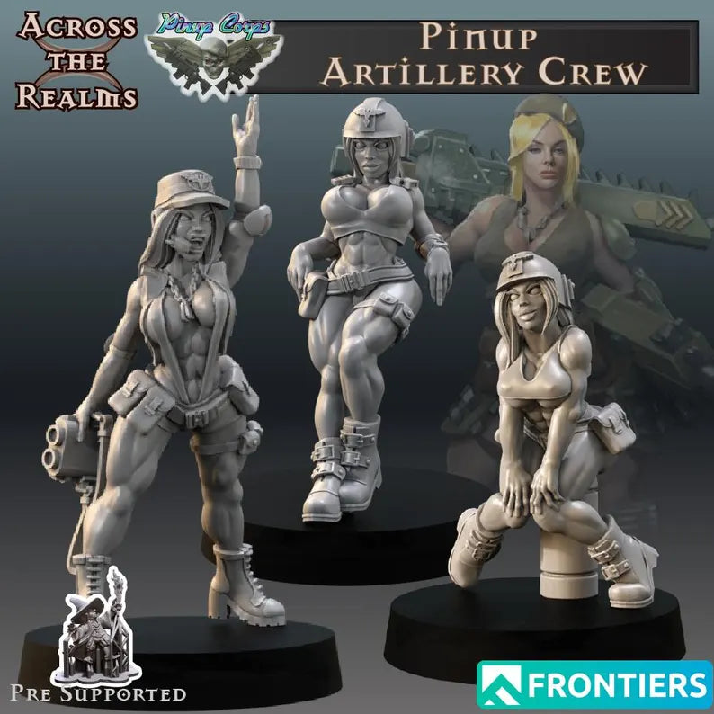 NSFW Pinup Artillery Crew - 3-Babe Squad