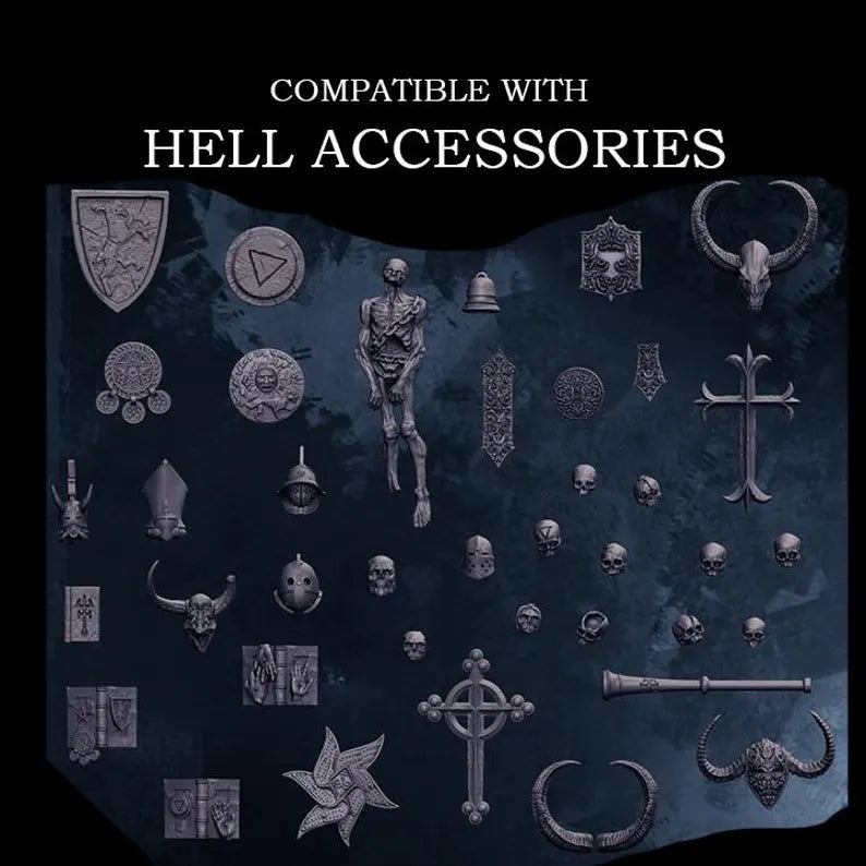 Hell Accessories Bundle - Trench Warband Miniatures | Compatible with Tabletop Wargames