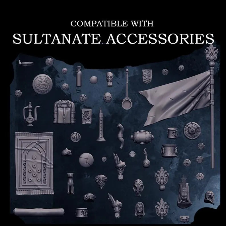 Sultanate Accessories Bundle - Trench Warband Miniatures | Compatible with Tabletop Wargames