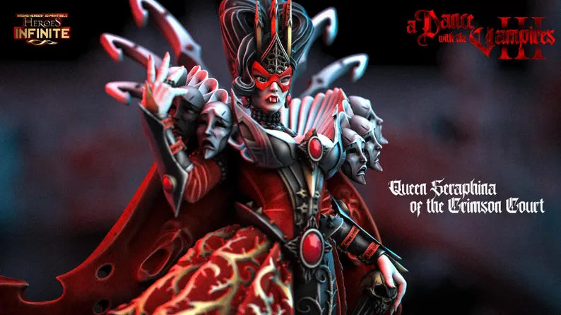 Queen Seraphina of the Crimson Court - a Dance with the Vampires | Compatible with Tabletop Wargames