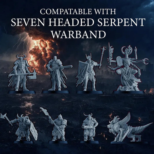 Seven Headed Serpent Warband - Trench Warband Miniatures | Compatible with Tabletop Wargames