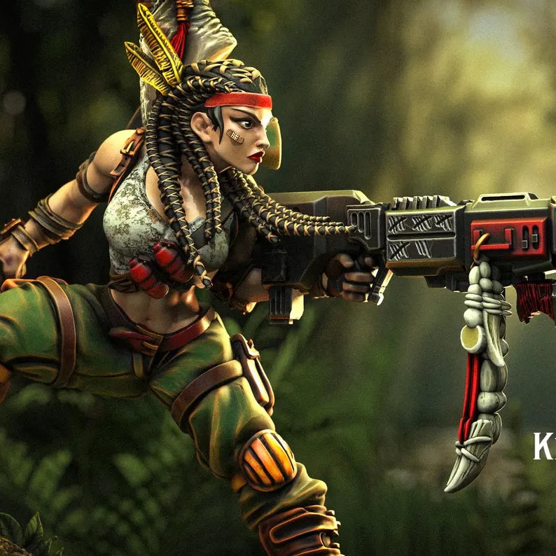 Kira Shadow of Terralon, Jungle Huntress - Imperial Commando | Compatible with Tabletop Wargames