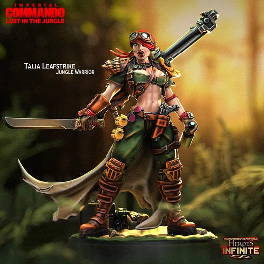 Talia Leafstrike, Jungle Warrior - Imperial Commando | Compatible with Tabletop Wargames