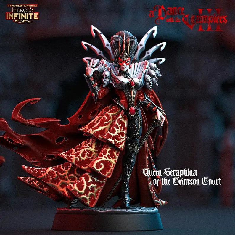 Queen Seraphina of the Crimson Court - a Dance with the Vampires | Compatible with Tabletop Wargames