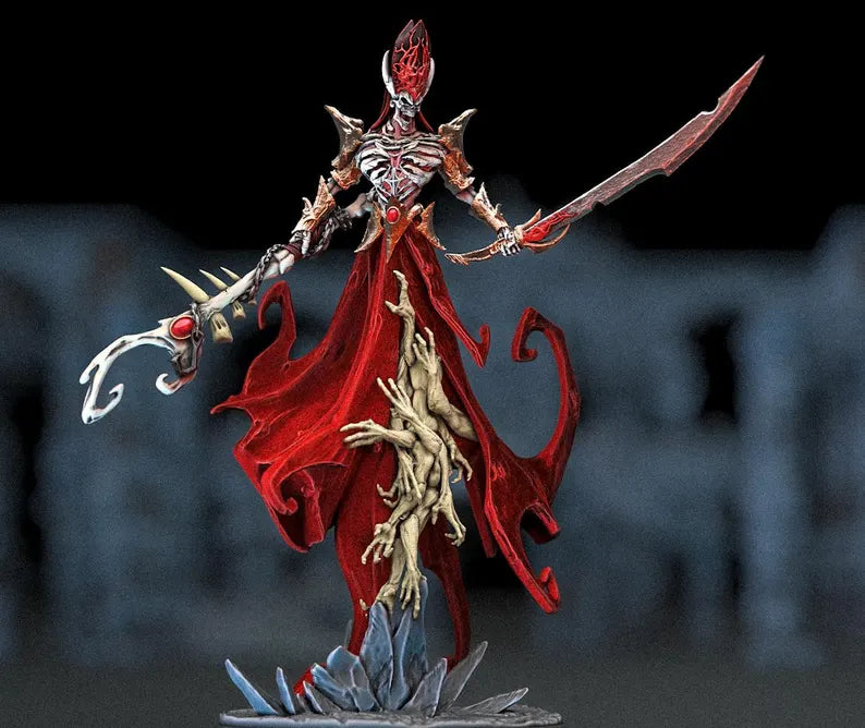 King Necroloth, Liche Overlord (Wingless Version) - a Dance with the Vampires | Compatible with Tabletop Wargames