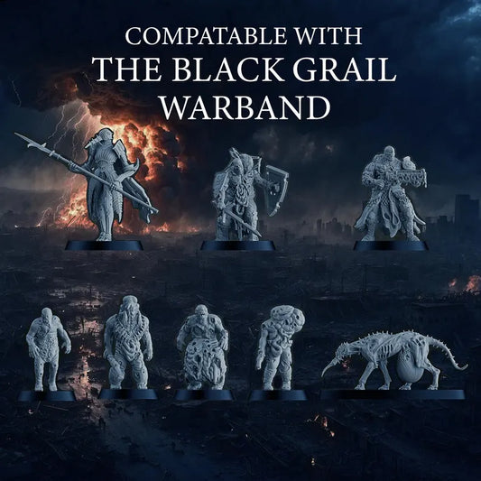 The Black Grail Warband - Trench Warband Miniatures | Compatible with Tabletop Wargames