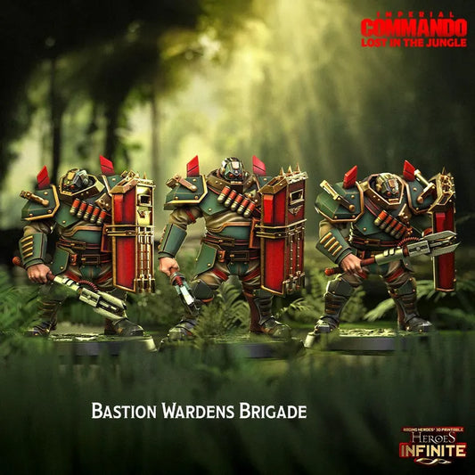 Bastion Wardens Brigade, Elite Heavy Defense Squad - Imperial Commando | Compatible with Tabletop Wargames