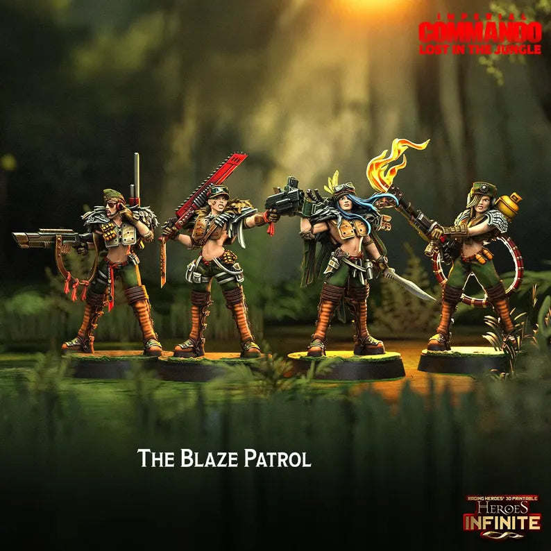 The Blaze Patrol, Elite Fireteam - Imperial Commando | Compatible with Tabletop Wargames