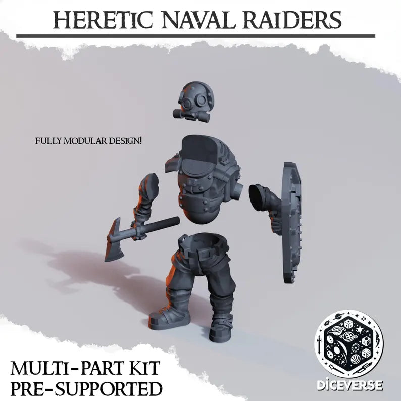Heretic Naval Raiders - Trench Warband Miniatures | Compatible with Tabletop Wargames