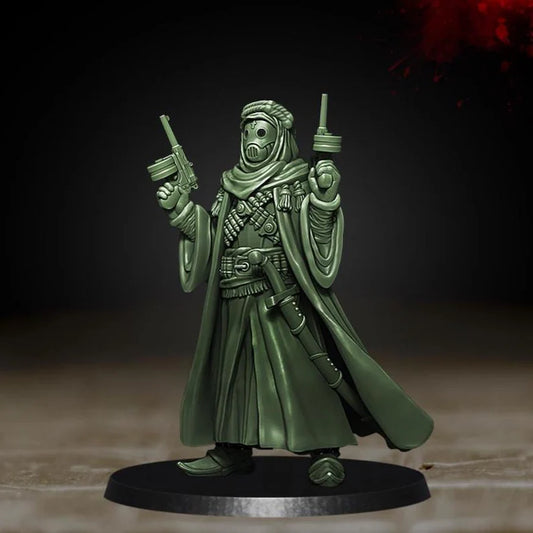 Gunslinger Lieutenant Lawren - Trench Warband Miniatures | Compatible with Tabletop Wargames