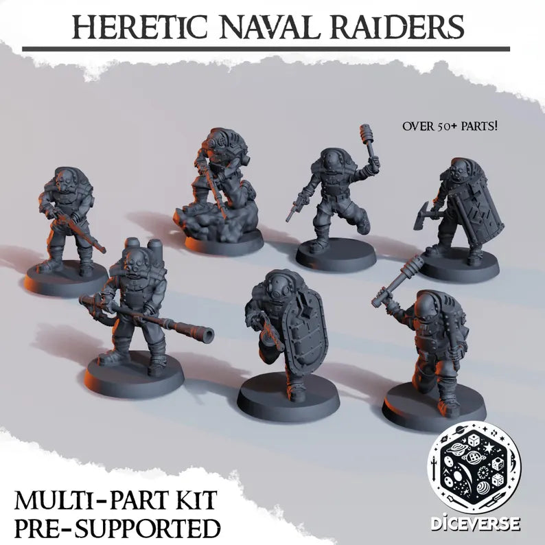 Heretic Naval Raiders - Trench Warband Miniatures | Compatible with Tabletop Wargames