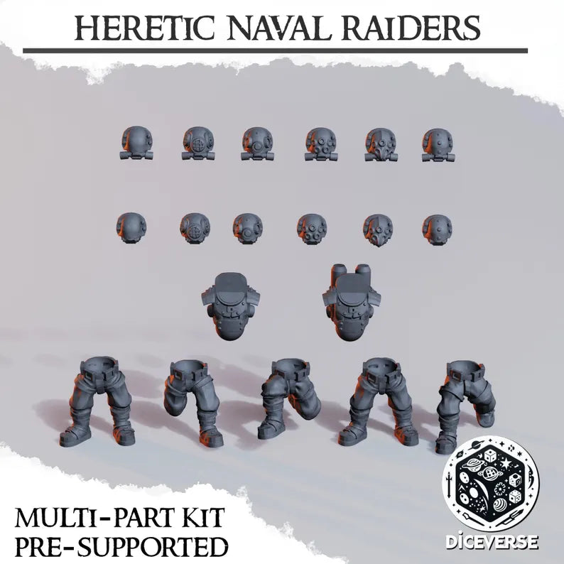 Heretic Naval Raiders - Trench Warband Miniatures | Compatible with Tabletop Wargames