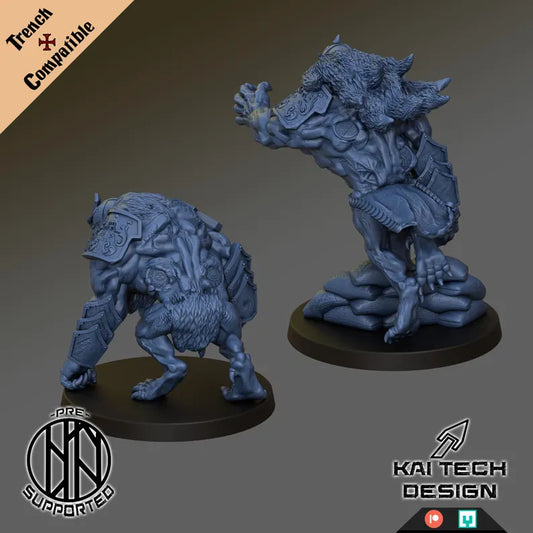 Sultanate Feral Beasts (2-Unit Squad) - Trench Warband Miniatures | Compatible with Tabletop Wargames