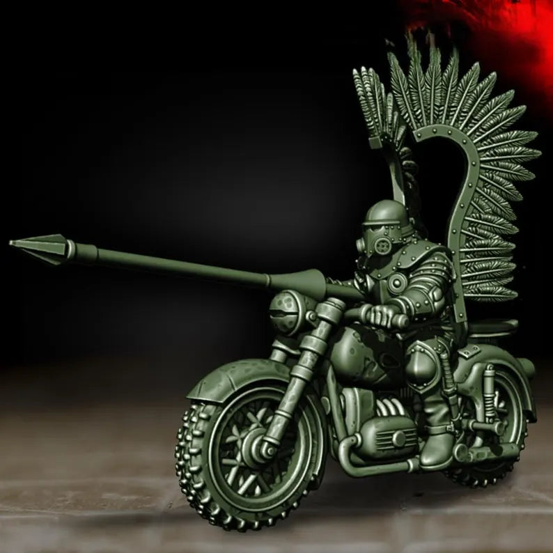 Winged Biker with Lance - Trench Warband Miniatures | Compatible with Tabletop Wargames