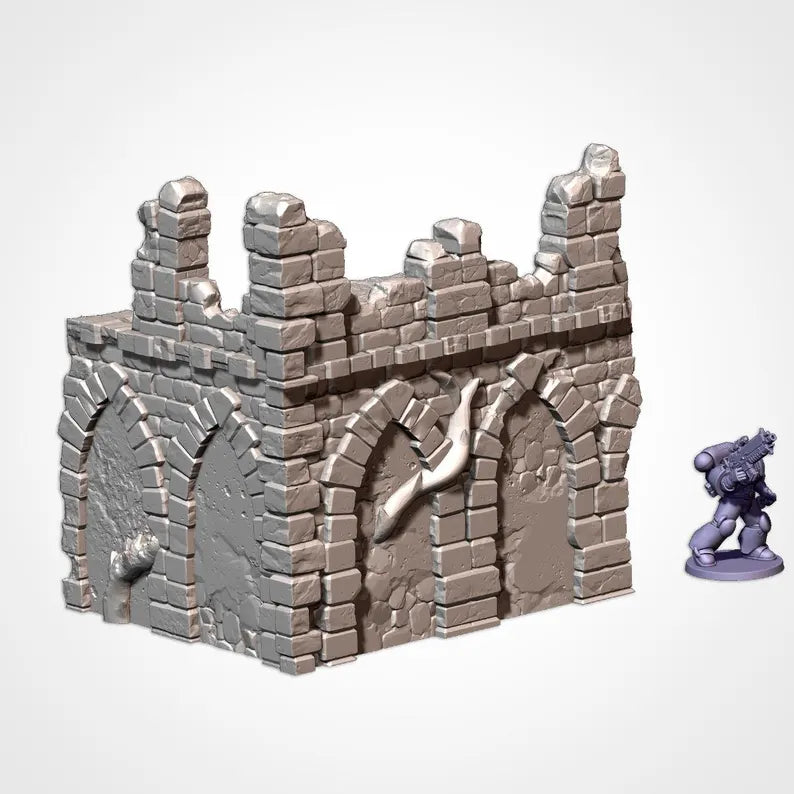 ABANDONED RUINS GW – Complete Terrain Set for Skirmish Wargames | For D&D Campaigns & Tabletop Games