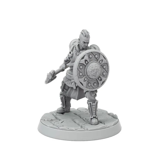 Female Redguard Warrior, Sword & Shield Heroine - Elder Scrolls: Call to Arms | Compatible with Tabletop Wargames