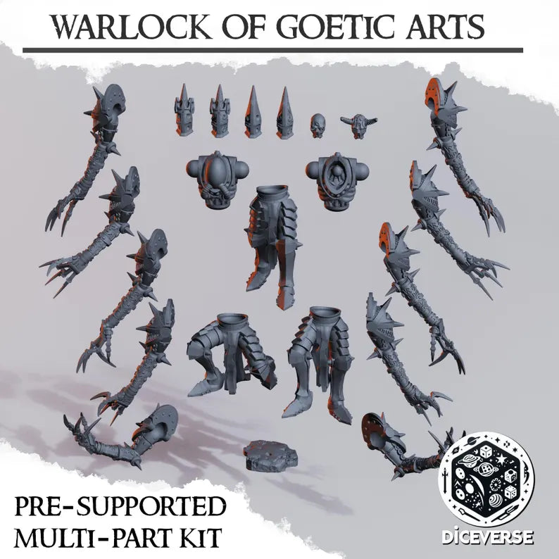 Warlock of Goetic Arts - Trench Warband Miniatures | Compatible with Tabletop Wargames