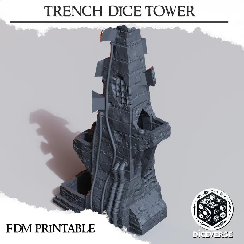 Trench Terrain: Trench Dice Tower - Trench Warband Miniatures | Compatible with Tabletop Wargames