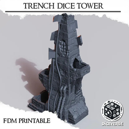 Trench Terrain: Trench Dice Tower - Trench Warband Miniatures | Compatible with Tabletop Wargames
