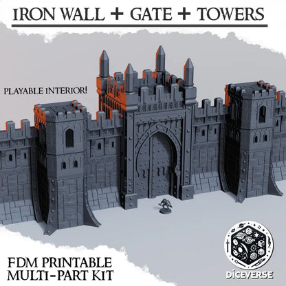 Trench Terrain: Iron Wall Modular Fortification Kit - Trench Warband Miniatures | Compatible with Tabletop Wargames