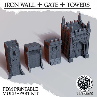 Trench Terrain: Iron Wall Modular Fortification Kit - Trench Warband Miniatures | Compatible with Tabletop Wargames