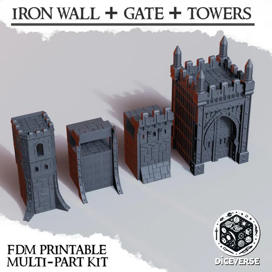 Trench Terrain: Iron Wall Modular Fortification Kit - Trench Warband Miniatures | Compatible with Tabletop Wargames