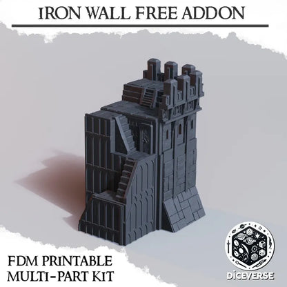 Trench Terrain: Iron Wall Modular Fortification Kit - Trench Warband Miniatures | Compatible with Tabletop Wargames